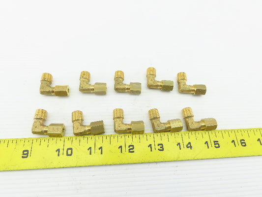 LEGRIS 0109 04 10 4mm Compression x Male BSPT Brass 90 Degree Elbow Lot of 10