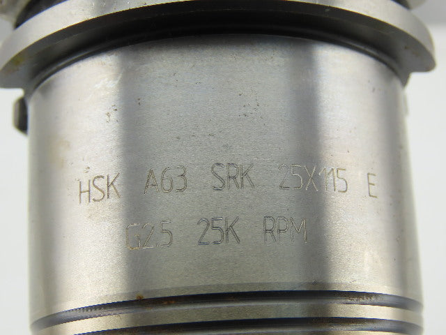 HSK A63 SRK 25mm x 115mm Shrink Fit Tool Holder 3-1/2" Projection