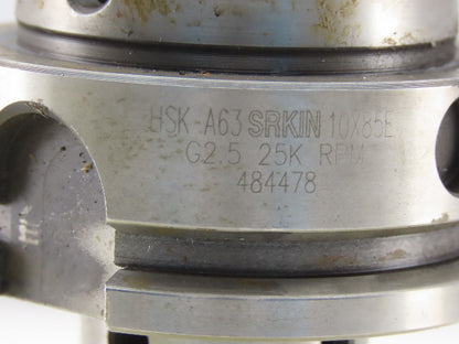 Iscar SRKIN HSK-A63  10mm Bore x 85E 60mm Projection Shrink Fit Tool Holder
