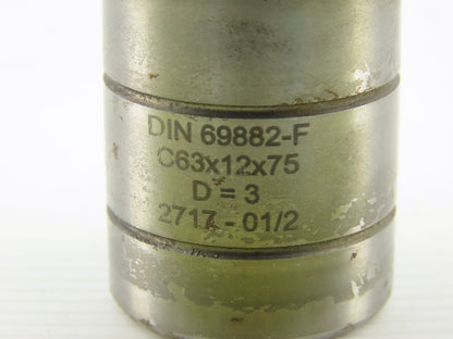 DIN 69882-F HSK63A 12mm Bore Shrink Fit Tool Holder 2-1/2" Projection