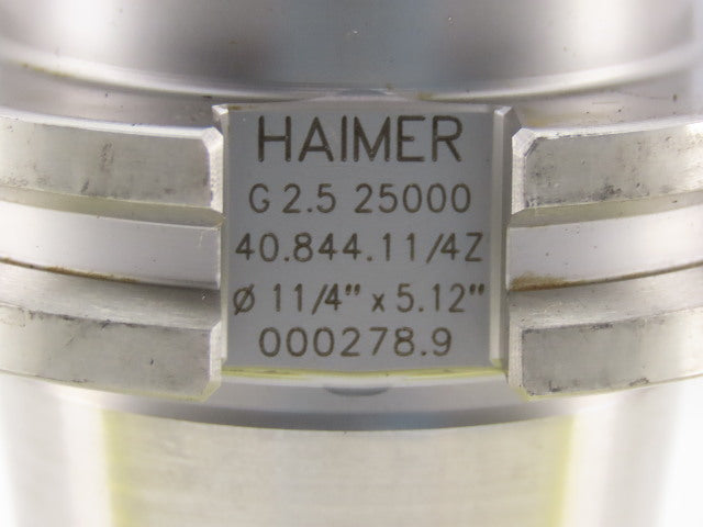 Haimer 40.844.11/4Z 1-1/4" Bore Shrink Fit Tool Holder CAT 40 5.12" Projection