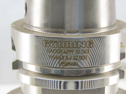 Guhring SM300 4299 32.063 HSK63A 32mm Bore Shrink Fit Tool Holder