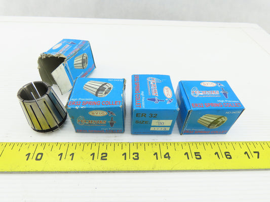 Techniks 1118 ER32 High Precision Spring Collet Size 20 Lot Of 4
