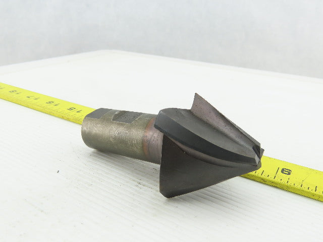 2-1/8" OD 30° Conical 4 Flute End Mill 1" Weldon Shank 4" OAL