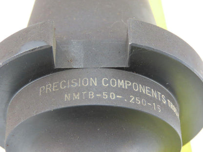 Precision Components NMTB50 1/4" Bore End Mill Extension 15" Projection