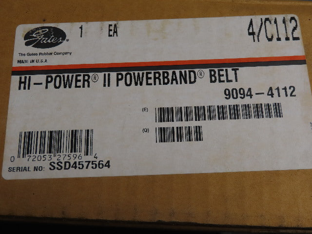 Gates 4/C112 9094-4112 Hi-Power II PowerBand Belt