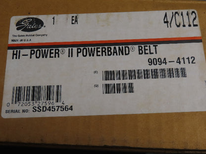 Gates 4/C112 9094-4112 Hi-Power II PowerBand Belt