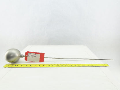 55-3-316 3" Dia. 316 Stainless Steel Float Ball W/ 1/4"x24" Long Rod