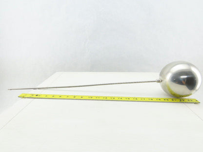 55-2-316L 5" Dia. 24Ga 316 Stainless Steel Float Ball W/ 1/4"x24" Long Rod