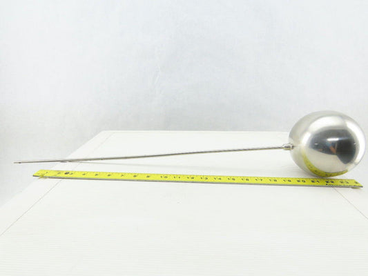 55-2-316L 5" Dia. 24Ga 316 Stainless Steel Float Ball W/ 1/4"x24" Long Rod