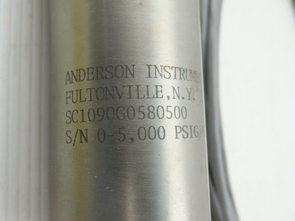 Anderson Instrument 952940 Pressure Sensor 0-5000 PSI