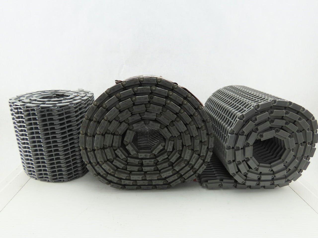 6" Poly Gray Chain Conveyor Belt Lot of 3 Rolls 158" Total See Description