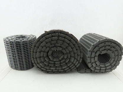 6" Poly Gray Chain Conveyor Belt Lot of 3 Rolls 158" Total See Description