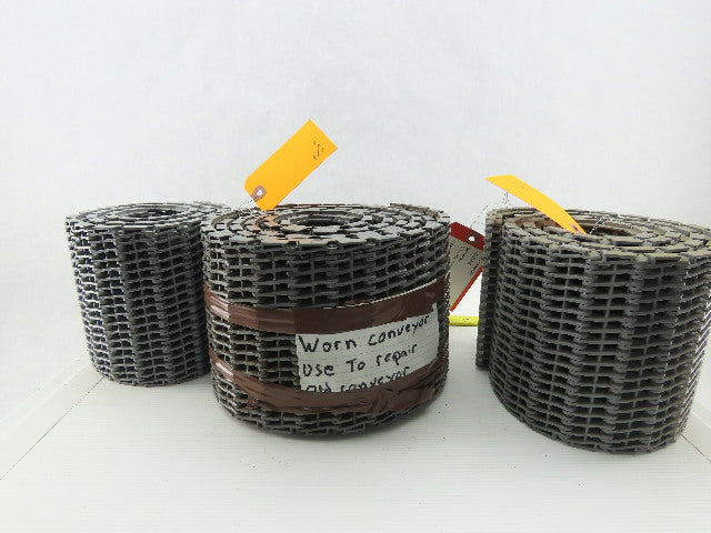 6" Poly Gray Chain Conveyor Belt Lot of 3 Rolls 158" Total See Description