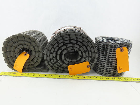6" Poly Gray Chain Conveyor Belt Lot of 3 Rolls 158" Total See Description