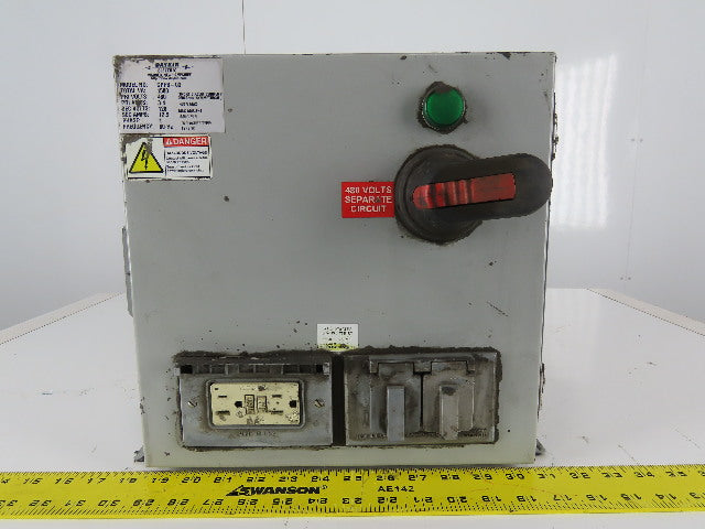 Daykin GPFB-03 Enclosed Transformer Disconnect 1500VA 480V Pri 120V Sec 1PH