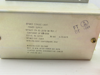Grimes Series 158 Strobe Back-Up Warning Light System for Industrial Fork Truck