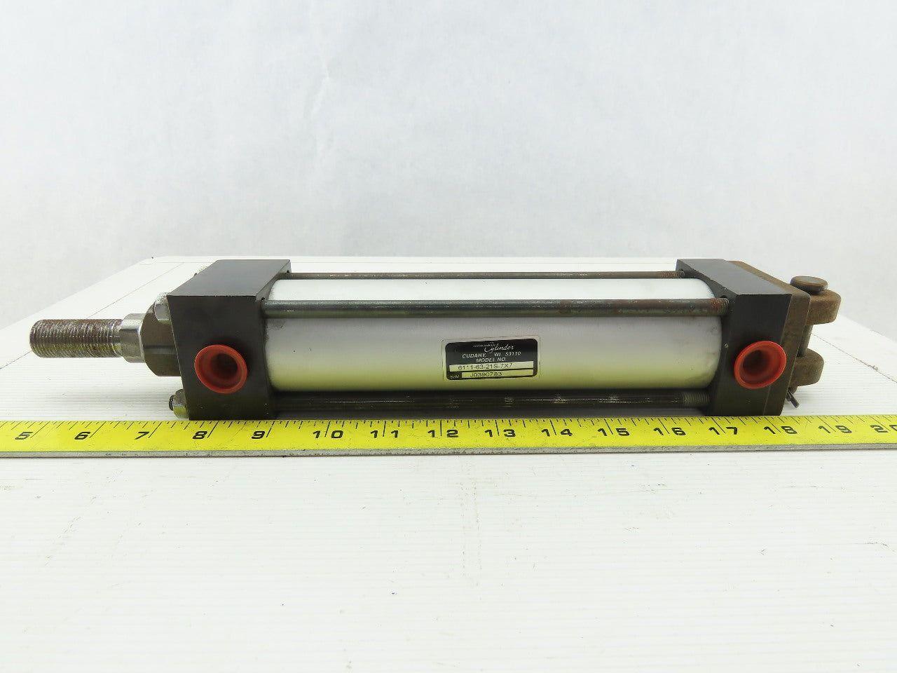 Milwaukee Cylinder 6111-63-21S-7x7 Pneumatic Air Cylinder 7" Stroke 2" Bore