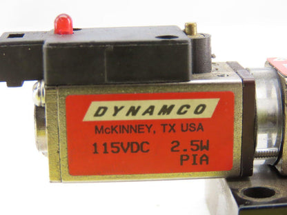 Dynamco D2552KL0 Solenoid Valve 115V 5 Port