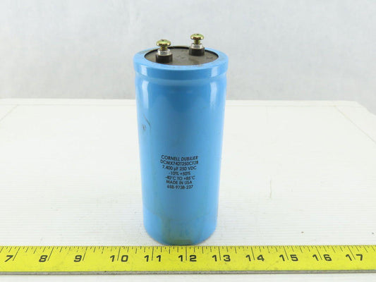 Cornell Dubilier DCMX74T250CF28 7,400uF 250VDC -10% +50% Capacitor