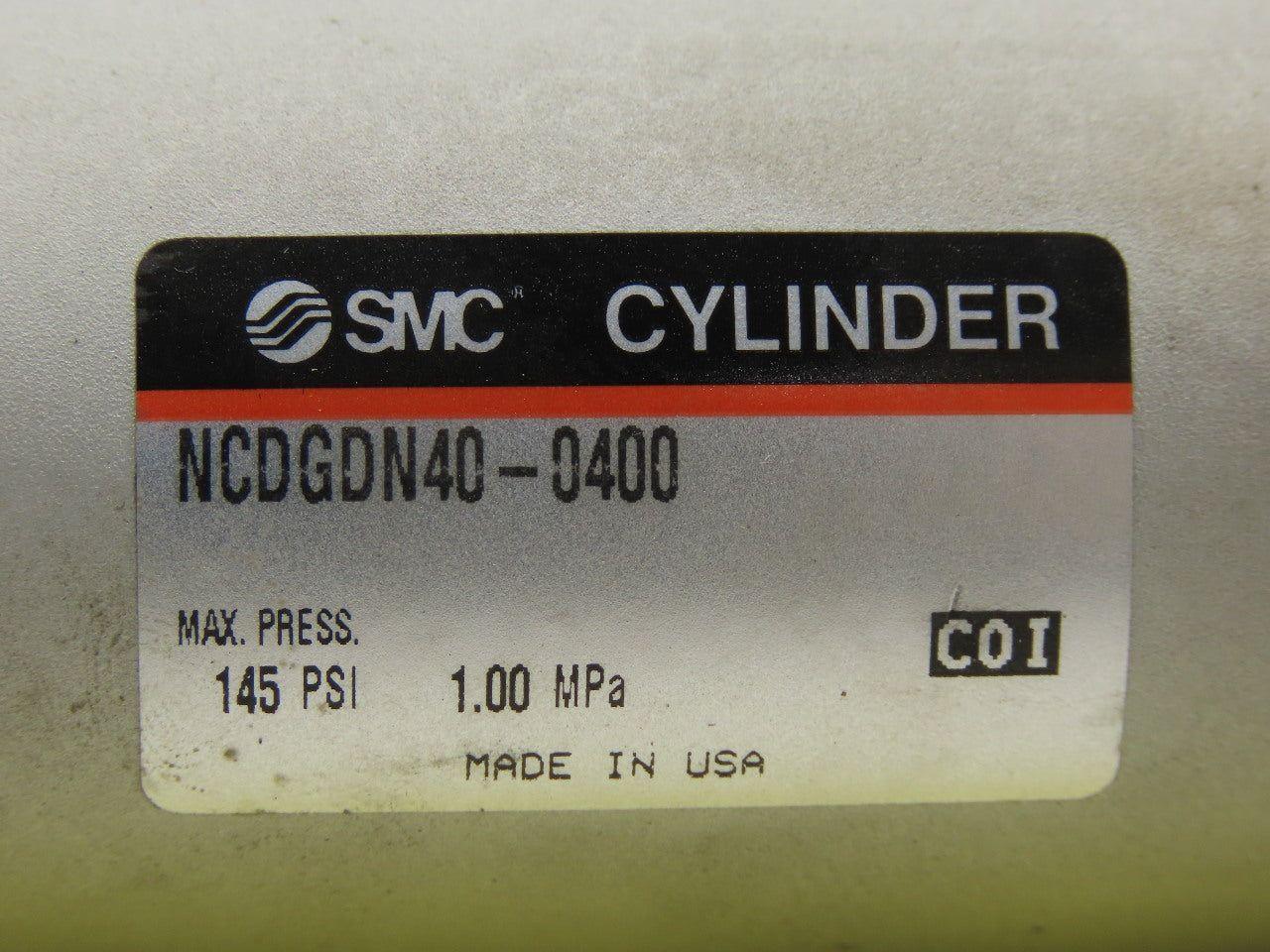 SMC NCDGDN40-0400 Pneumatic Air Cylinder 1-3/4" Bore 4" Stroke 145 psi