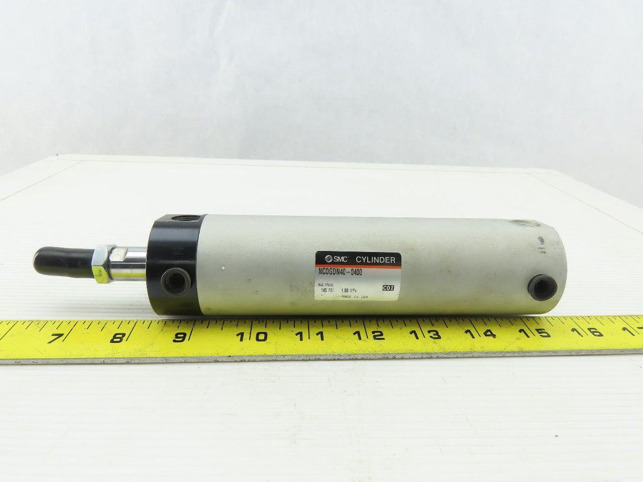 SMC NCDGDN40-0400 Pneumatic Air Cylinder 1-3/4" Bore 4" Stroke 145 psi