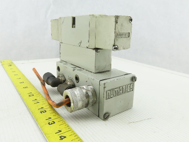 Numatics 122BB600M000061 Solenoid Air Valve 24vdc Coil W/Manifold Block