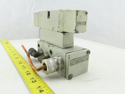 Numatics 122BB600M000061 Solenoid Air Valve 24vdc Coil W/Manifold Block