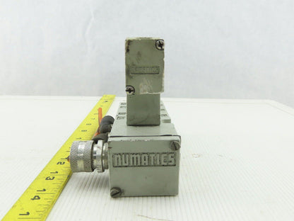 Numatics 122BB600M000061 Solenoid Air Valve 24vdc Coil W/Manifold Block