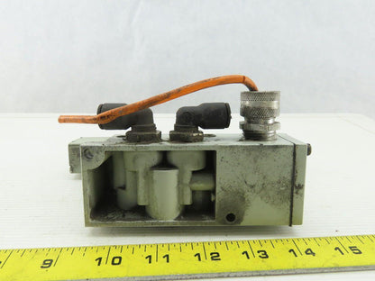 Numatics 122BB600M000061 Solenoid Air Valve 24vdc Coil W/Manifold Block