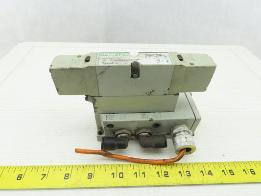 Numatics 122BB600M000061 Solenoid Air Valve 24vdc Coil W/Manifold Block