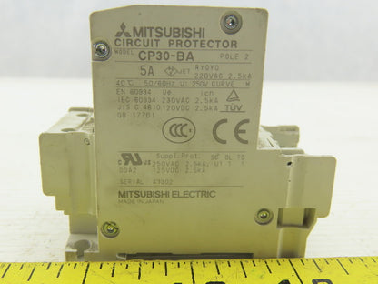 Mitsubishi CP30-BA 5A Circuit Protector 2 Poles 220V