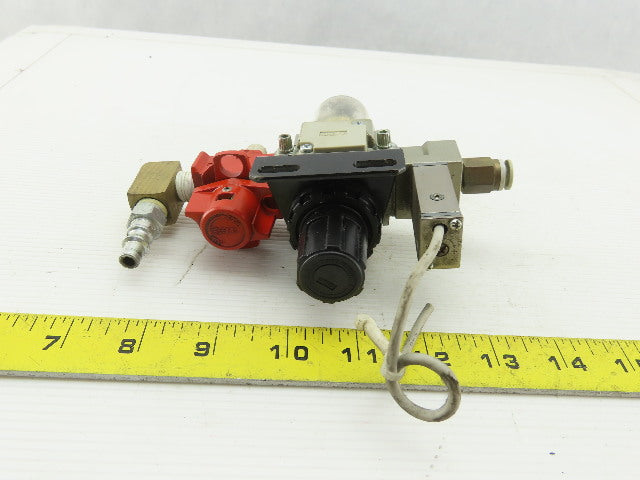 SMC AW2002BE Pneumatic Filter Regulator Lockout Valve Pressure & Switch Assembly