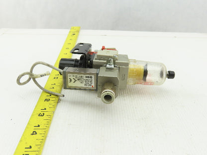 SMC AW2002BE Pneumatic Filter Regulator Lockout Valve Pressure & Switch Assembly