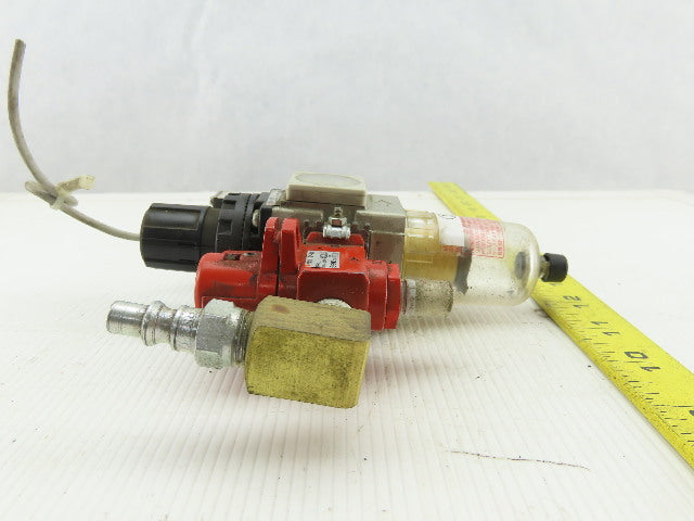 SMC AW2002BE Pneumatic Filter Regulator Lockout Valve Pressure & Switch Assembly