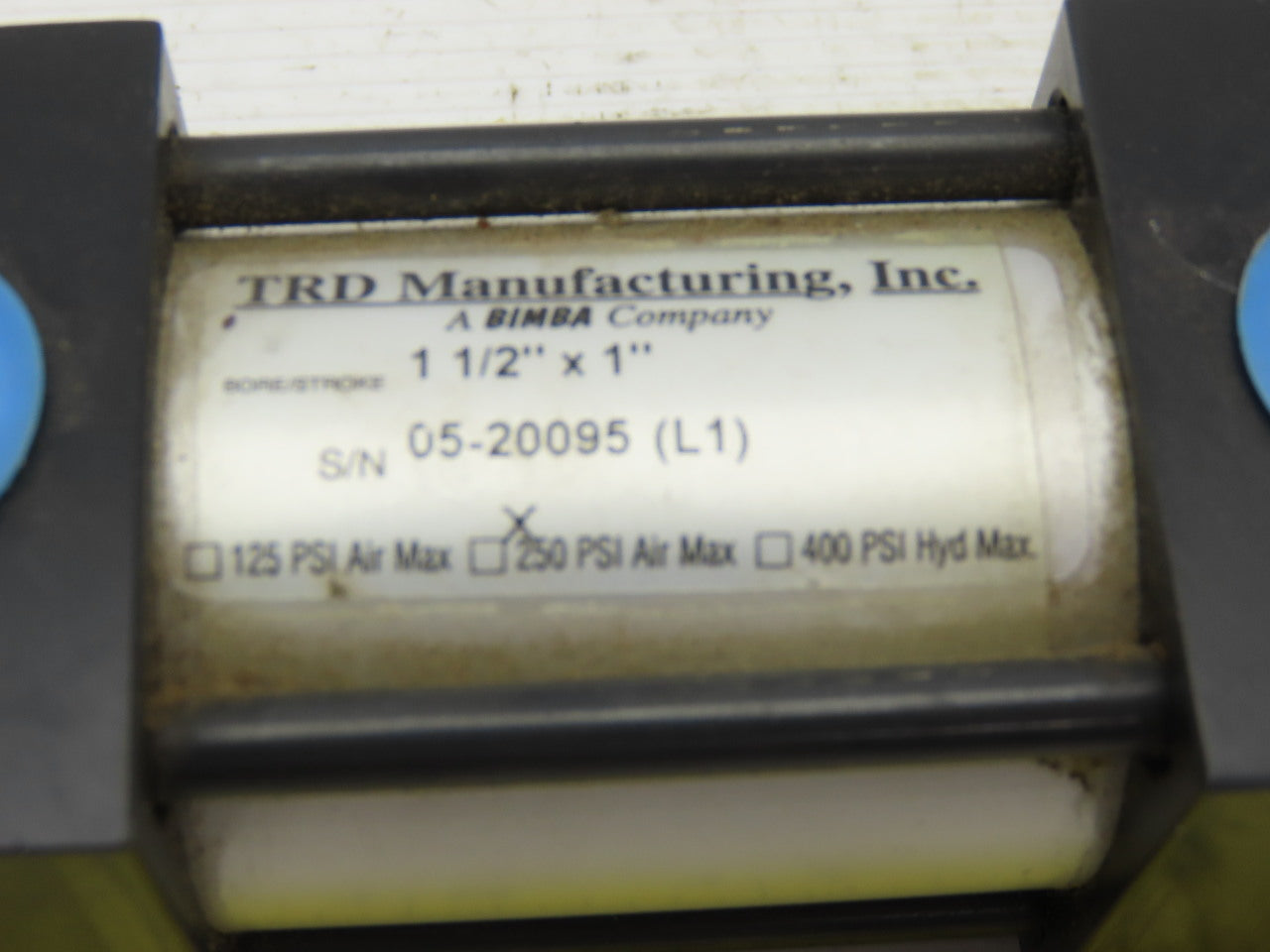 Bimba 05-20095 1-1/2" Bore 1" Stroke Double Acting Air Cylinder