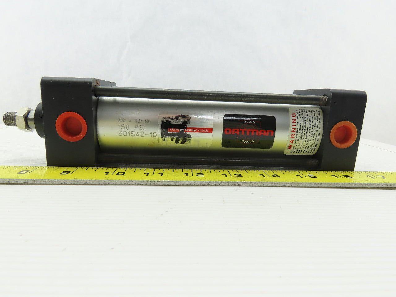 Ortman 301542-10 2" Bore 5" Stroke Double Acting Air Cylinder