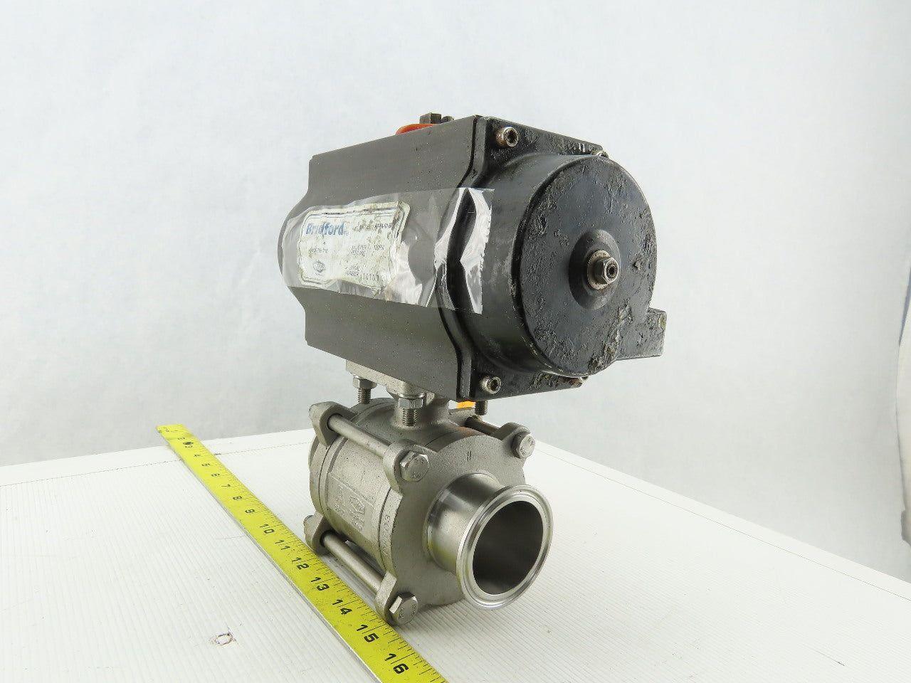 Bradford Dixon RP-BA-101-SR Pneumatic Actuator 1-3/4" Sanitary Ball Valve