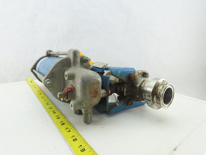 Jamesbury Pneumatic Actuator Stainless Steel 1-1/2" Sanitary Ball Valve