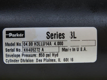 Parker 04.00 H3LLU14A 4.00 Series 3L Hydraulic Cylinder 4" Bore  4" Stroke