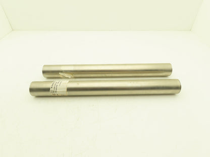 2" Gravity Conveyor Idler Roller 20"BF 7/16" Hex Bore Steel  Lot of 2