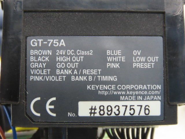 Keyence GT-75A & DL-RB1 Contact Sensor Amplifier Panel Mount Expansion Assembly