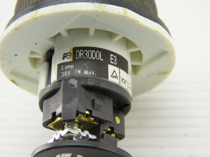 Fuji Electric DR30DOL Red White Amber Green Indicator Light 30V Lot of 8