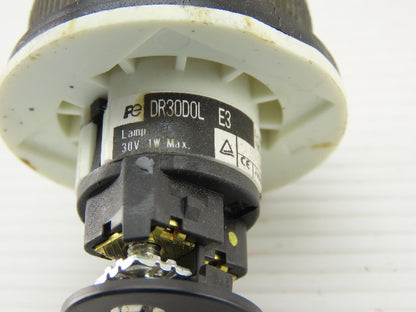 Fuji Electric DR30DOL Red White Amber Green Indicator Light 30V Lot of 8