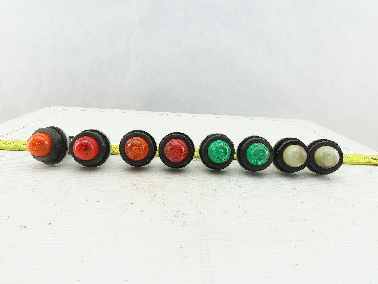 Fuji Electric DR30DOL Red White Amber Green Indicator Light 30V Lot of 8