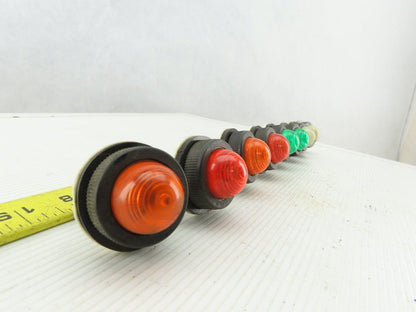 Fuji Electric DR30DOL Red White Amber Green Indicator Light 30V Lot of 8