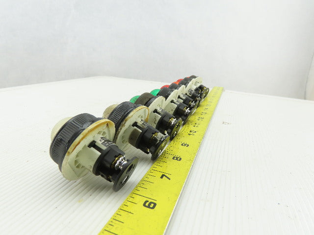 Fuji Electric DR30DOL Red White Amber Green Indicator Light 30V Lot of 8