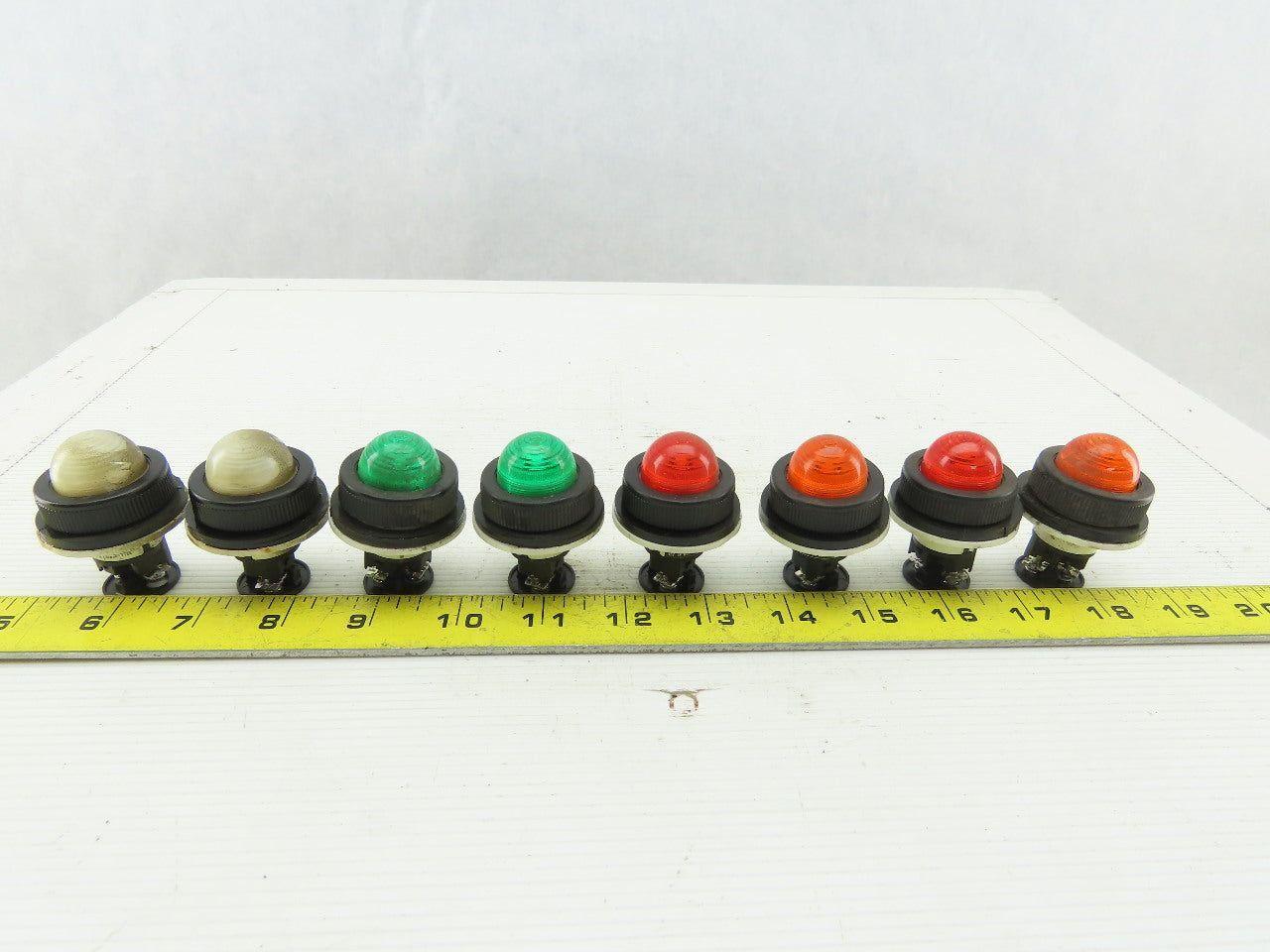 Fuji Electric DR30DOL Red White Amber Green Indicator Light 30V Lot of 8