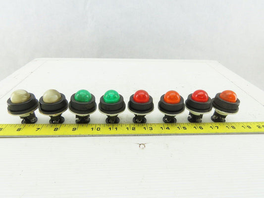 Fuji Electric DR30DOL Red White Amber Green Indicator Light 30V Lot of 8