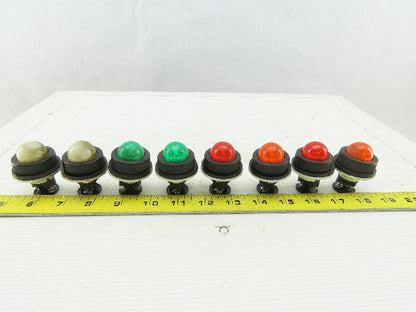 Fuji Electric DR30DOL Red White Amber Green Indicator Light 30V Lot of 8